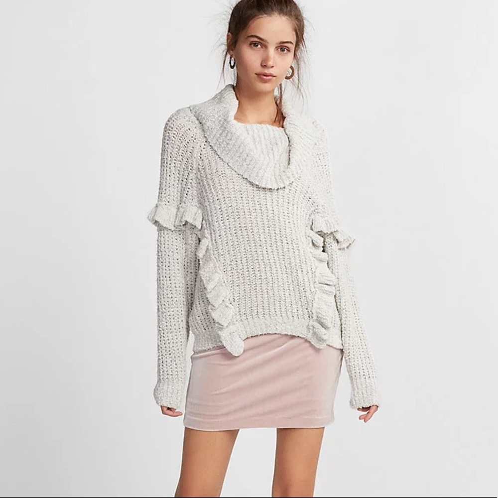 Express ruffled sweater